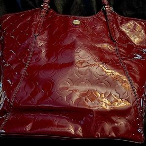 Coach - Carry All Large Deep Red Patton Purse